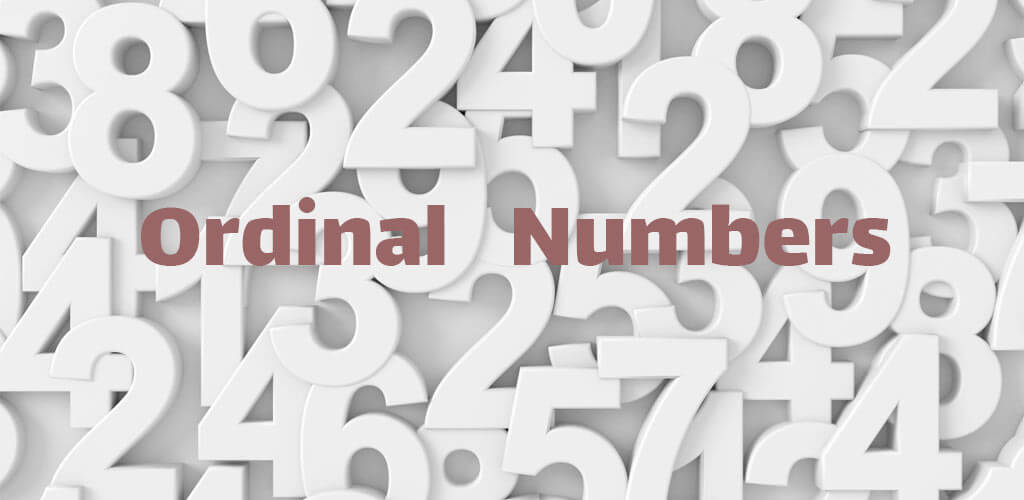 Ordinal Numbers In English