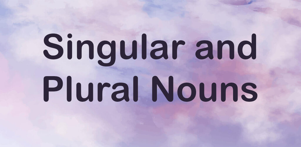 Singular and plural nouns