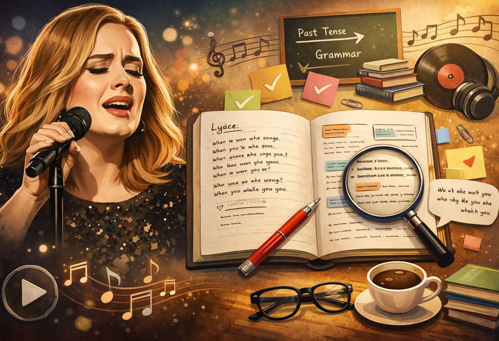 تحلیل جامع متن و گرامر آهنگ «When We Were Young» از ادل